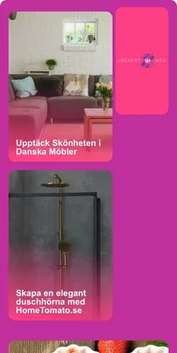 Podgląd witryny Vackert Hem, medium z kraju Szwecja do artykułów sponsorowanych