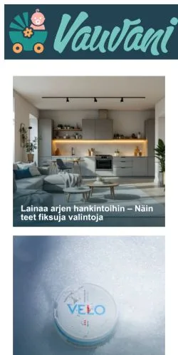 Anteprima del sito Vauvani, media di Finlandia per articoli sponsorizzati