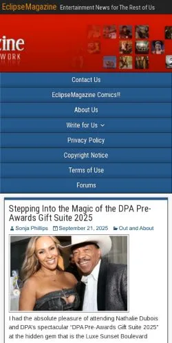 Förhandsvisning av webbplatsen EclipseMagazine, medium i USA för sponsrade artiklar
