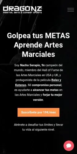 スポンサード記事向けのスペインメディア、Dragonzのサイトプレビュー