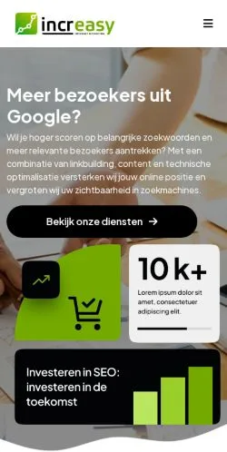 Preview of the Increasy website, a media outlet in Netherlands for sponsored articles