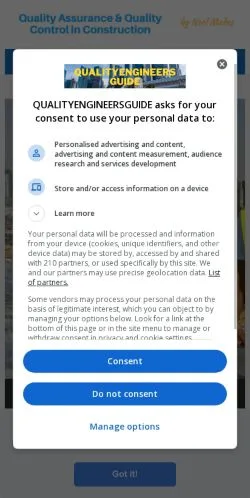 スポンサード記事向けのアメリカ合衆国メディア、Quality Engineers Guideのサイトプレビュー