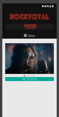 Sponsorlu makaleler için İspanya medyası RockTotal.com sitesinin önizlemesi