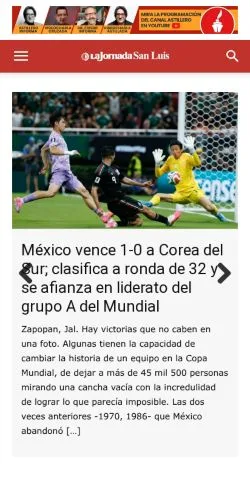 Anteprima del sito La Jornada San Luis, media di Messico per articoli sponsorizzati