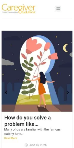 스폰서 기사용 캐나다 매체 Caregiver Solutions 사이트 미리보기