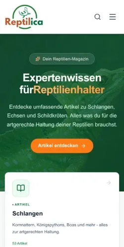 Anteprima del sito Reptilica, media di Germania per articoli sponsorizzati