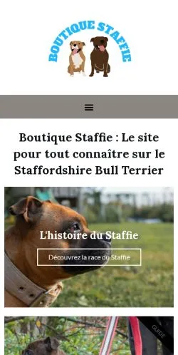 Anteprima del sito Boutique Staffie, media di Francia per articoli sponsorizzati