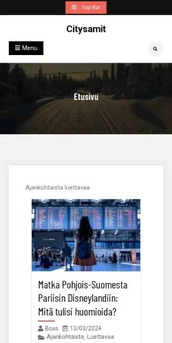 Podgląd witryny Citysamit, medium z kraju Finlandia do artykułów sponsorowanych