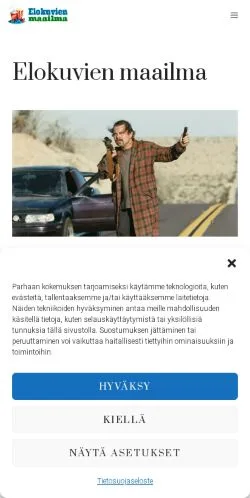 스폰서 기사용 핀란드 매체 Elokuvien Maailma 사이트 미리보기