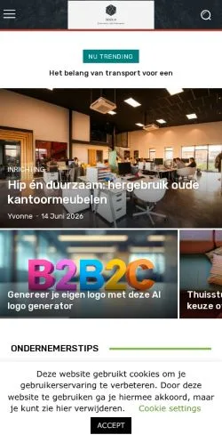 Preview of the B2B2C website, a media outlet in Netherlands for sponsored articles