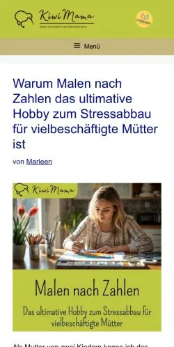 Anteprima del sito KiwiMama, media di Germania per articoli sponsorizzati