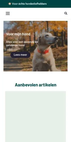 Anteprima del sito Voormijnhond, media di Paesi Bassi per articoli sponsorizzati