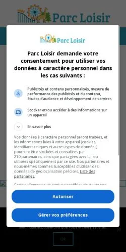 Anteprima del sito Parc Loisir, media di Francia per articoli sponsorizzati