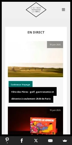 Anteprima del sito Ce Que Pensent Les Hommes, media di Francia per articoli sponsorizzati