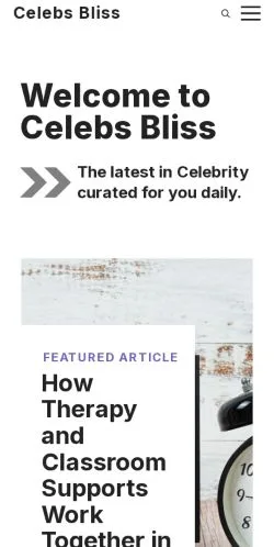 Podgląd witryny Celebs Bliss, medium z kraju Stany Zjednoczone do artykułów sponsorowanych