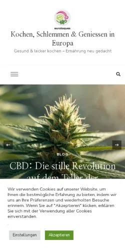 Anteprima del sito Eurotoques, media di Germania per articoli sponsorizzati
