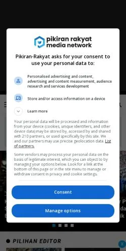 Anteprima del sito Pikiran Rakyat Grobogan, media di Indonesia per articoli sponsorizzati