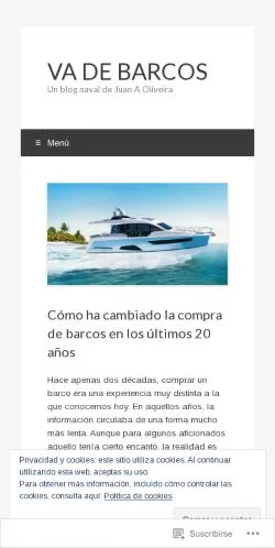 Vista previa del sitio Va De Barcos, medio de España para artículos patrocinados