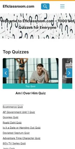 Forhåndsvisning av nettstedet Quiz.Now, medium fra USA for sponsede artikler