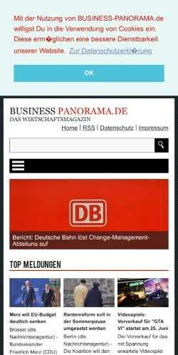 Anteprima del sito Business-Panorama, media di Germania per articoli sponsorizzati