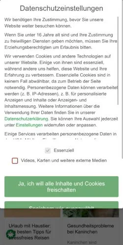 Anteprima del sito Haustierwelten, media di Germania per articoli sponsorizzati
