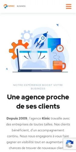 스폰서 기사용 프랑스 매체 Kinic Business Solution 사이트 미리보기