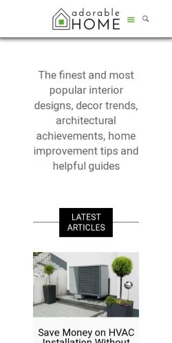 Anteprima del sito Adorable Home, media di Stati Uniti per articoli sponsorizzati