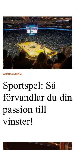Anteprima del sito betem.se, media di Svezia per articoli sponsorizzati