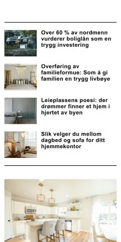 Podgląd witryny boligverden.com, medium z kraju Norwegia do artykułów sponsorowanych