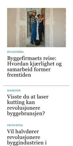 Podgląd witryny byggekunst.com, medium z kraju Norwegia do artykułów sponsorowanych