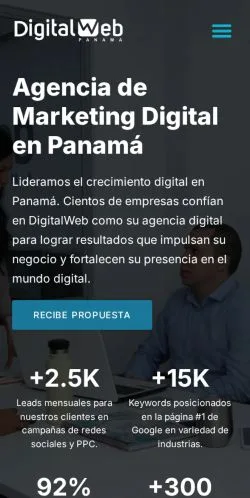 Vista previa del sitio DigitalWeb, medio de Panamá para artículos patrocinados