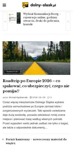 Voorbeeld van de site Dolny Śląsk, medium uit Polen voor gesponsorde artikelen