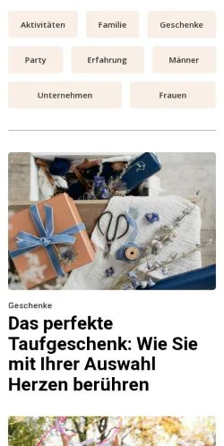 Anteprima del sito erlebnisseschaffen.de, media di Germania per articoli sponsorizzati