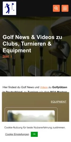 Anteprima del sito Golf News, media di Germania per articoli sponsorizzati