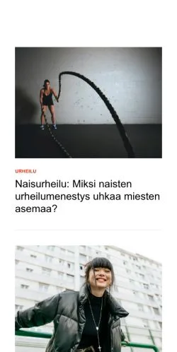 스폰서 기사용 핀란드 매체 naisenblogi.fi 사이트 미리보기