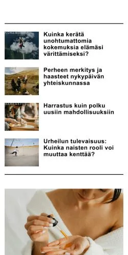 Podgląd witryny naisenmaailma.fi, medium z kraju Finlandia do artykułów sponsorowanych