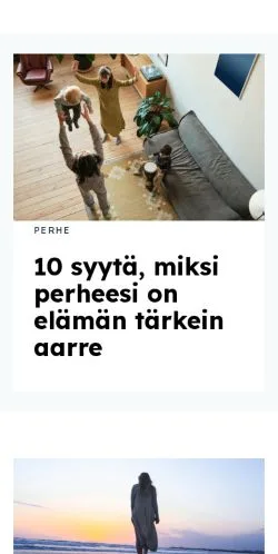 Podgląd witryny naistenasiat.fi, medium z kraju Finlandia do artykułów sponsorowanych