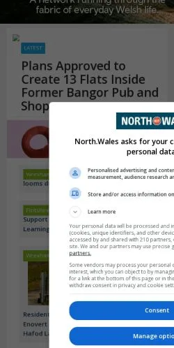 Anteprima del sito North Wales, media di Stati Uniti per articoli sponsorizzati