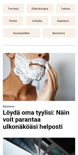 Podgląd witryny reiluloma.fi, medium z kraju Finlandia do artykułów sponsorowanych