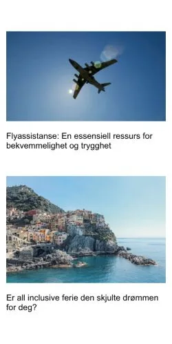 스폰서 기사용 노르웨이 매체 reisefakta.com 사이트 미리보기