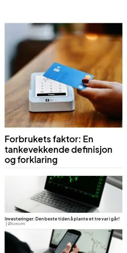 Förhandsvisning av webbplatsen sparsomt.com, medium i Norge för sponsrade artiklar