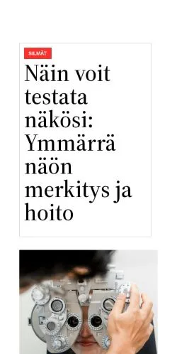 Anteprima del sito tervekaunis.fi, media di Finlandia per articoli sponsorizzati