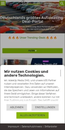 Anteprima del sito Sparneuwagen, media di Germania per articoli sponsorizzati