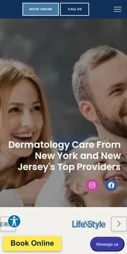 Voorbeeld van de site MDCS Dermatology, medium uit Verenigde Staten voor gesponsorde artikelen