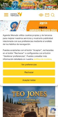 Anteprima del sito Agenda Menuda, media di Spagna per articoli sponsorizzati