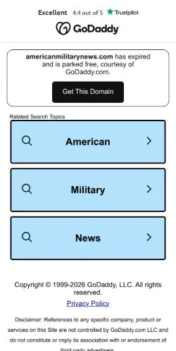 Anteprima del sito American Military News, media di Stati Uniti per articoli sponsorizzati