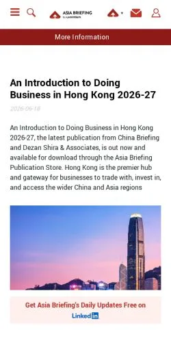 Podgląd witryny ASIA BRIEFING, medium z kraju Stany Zjednoczone do artykułów sponsorowanych