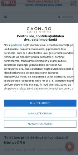 Forhåndsvisning av nettstedet Caras Online, medium fra Romania for sponsede artikler