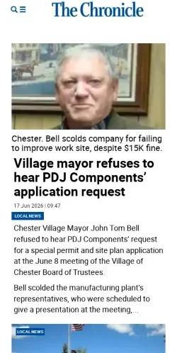 Voorbeeld van de site The Chronicle, medium uit Verenigde Staten voor gesponsorde artikelen