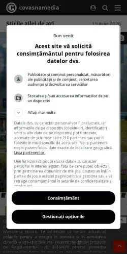 Anteprima del sito Covasna Media, media di Romania per articoli sponsorizzati